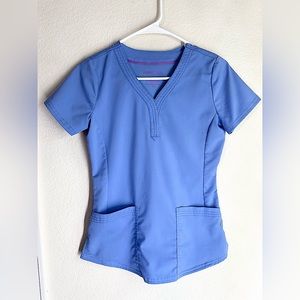 Purple Label Healing Hands 2167 Jane powder blue scrub top